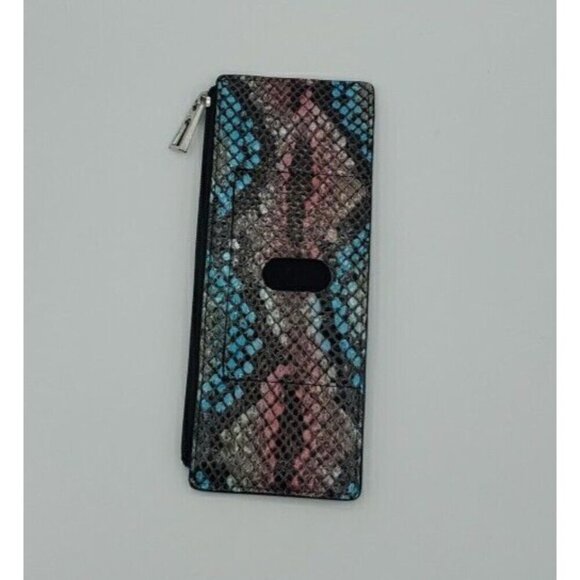 LODIS  Envelope Credit Card Holder Multi Color Reptile Leather - Picture 4 of 8